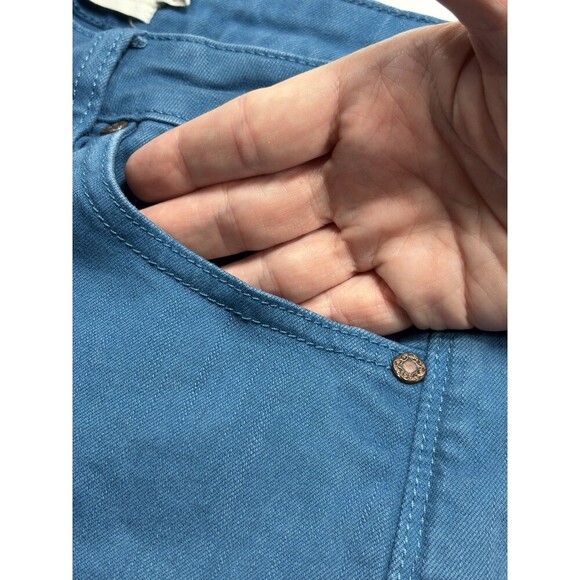 Soft Surroundings Jeans Teal Blue 10 Stretch 5 Pocket Style Tapered Dopamine - Picture 10 of 11